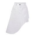 Girls Asymetrical Skirt with Grey Stripes