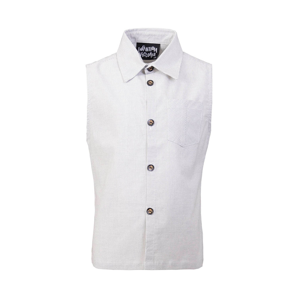 Kids' Sleeveless Shirt with Stripes