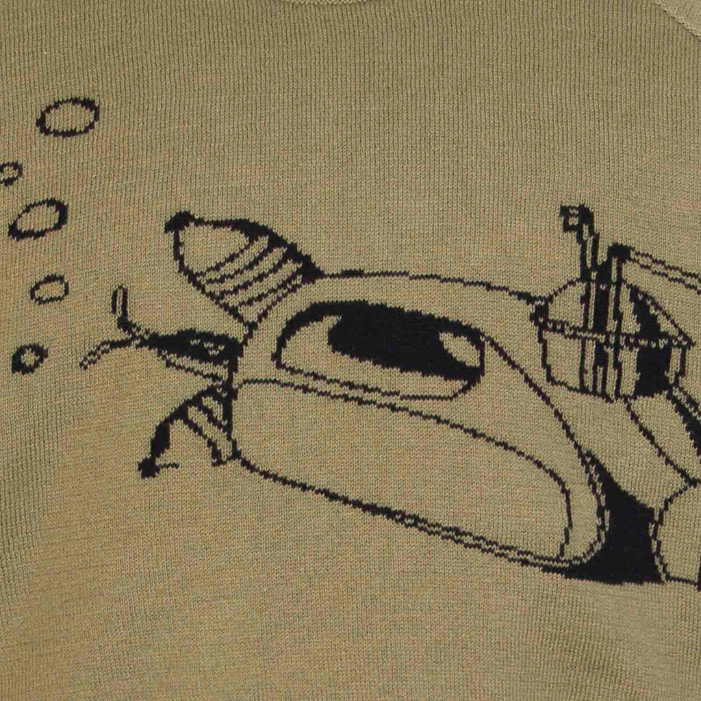 Kids Khaki Knit Top with Submarine