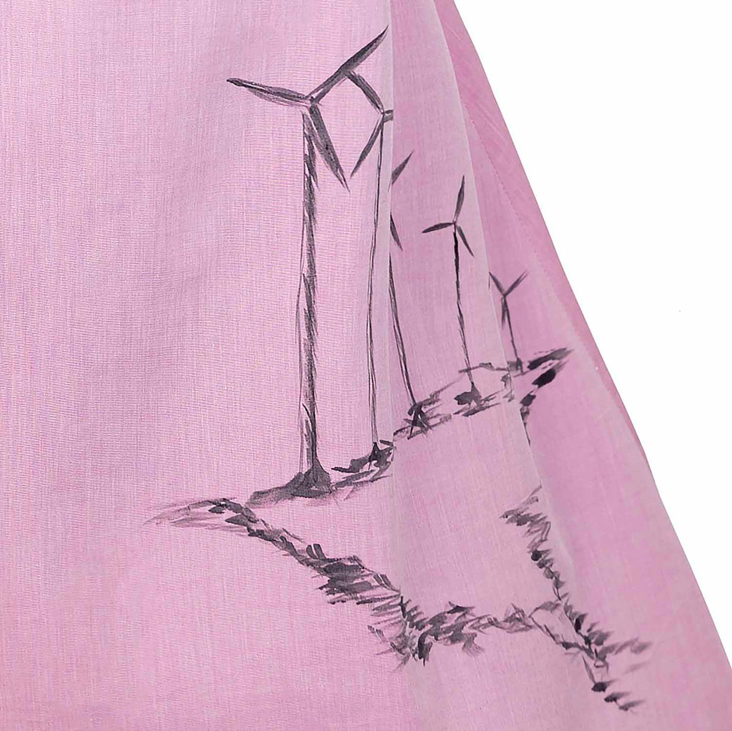 Hand-Painted Girls Pink Dress, Limited Edition