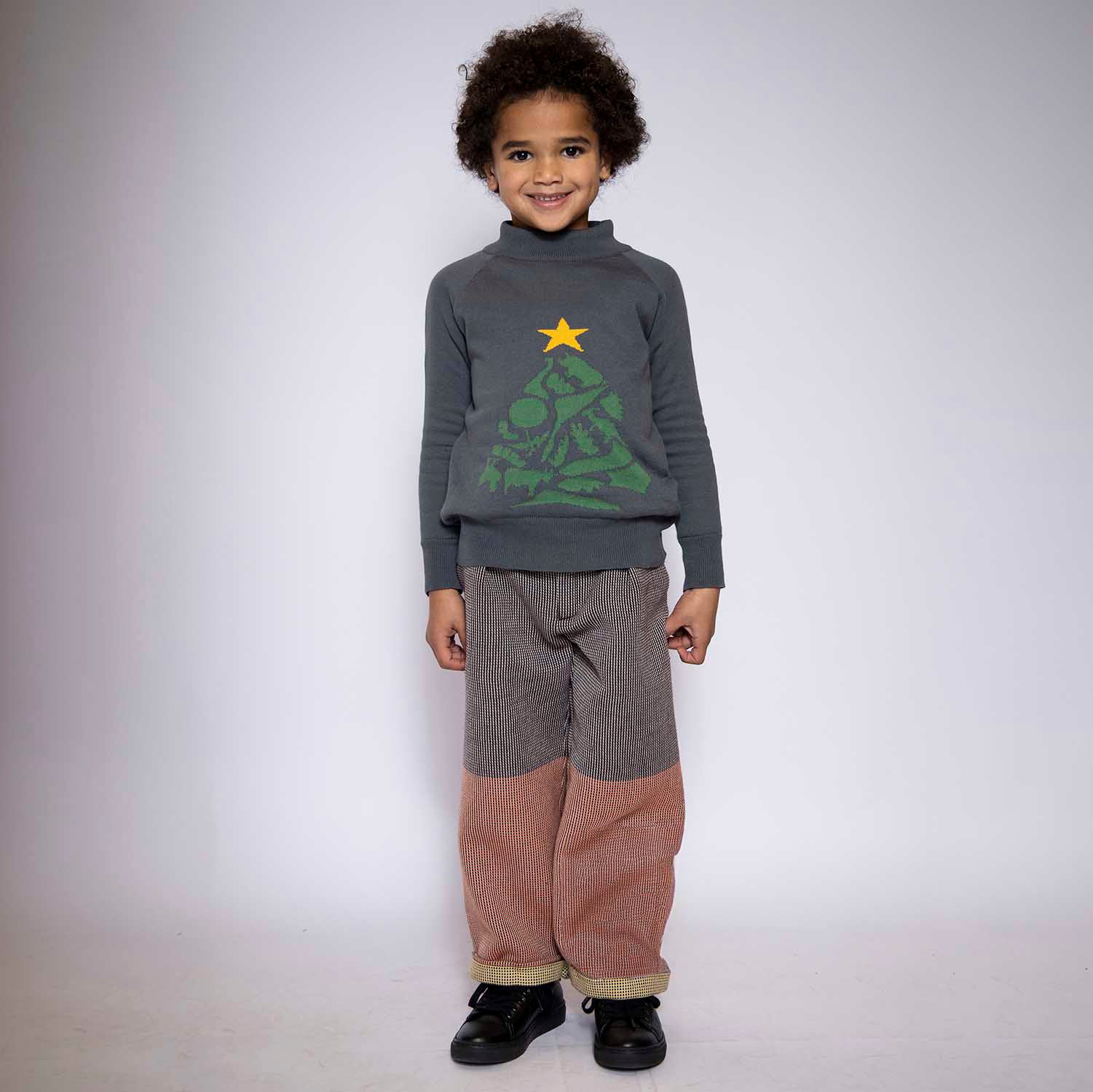 Multicolored Pants with Appliquè