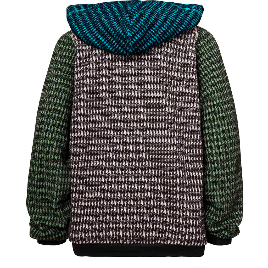 Multicolor Pied-de Poule Hoodie for Kids