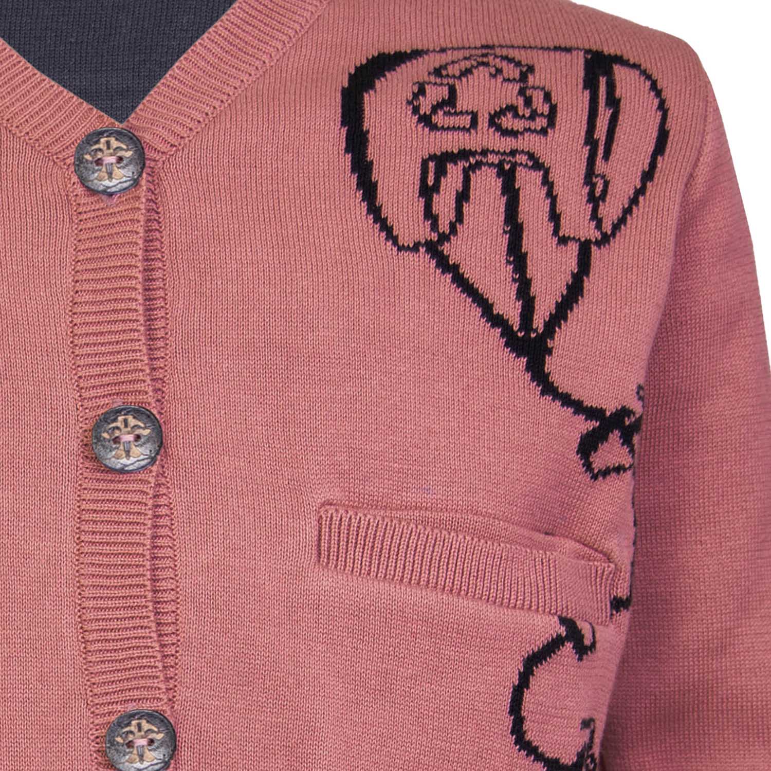 Pink Cardigan for Boys and Girls With Kite