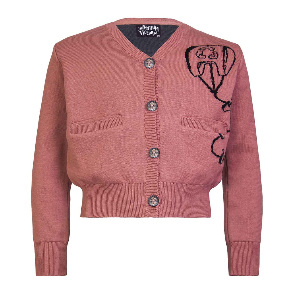 Pink Cardigan for Boys and Girls With Kite