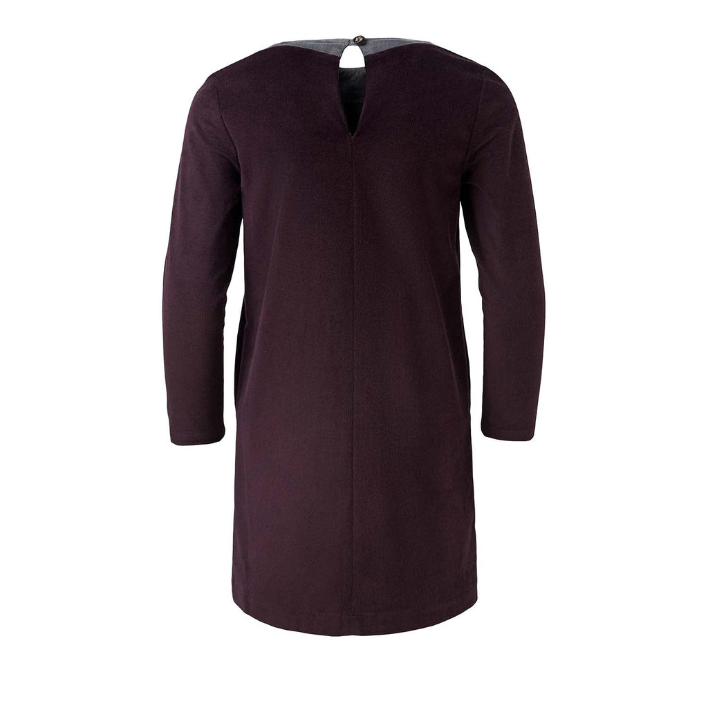 Purple Dress with Draping