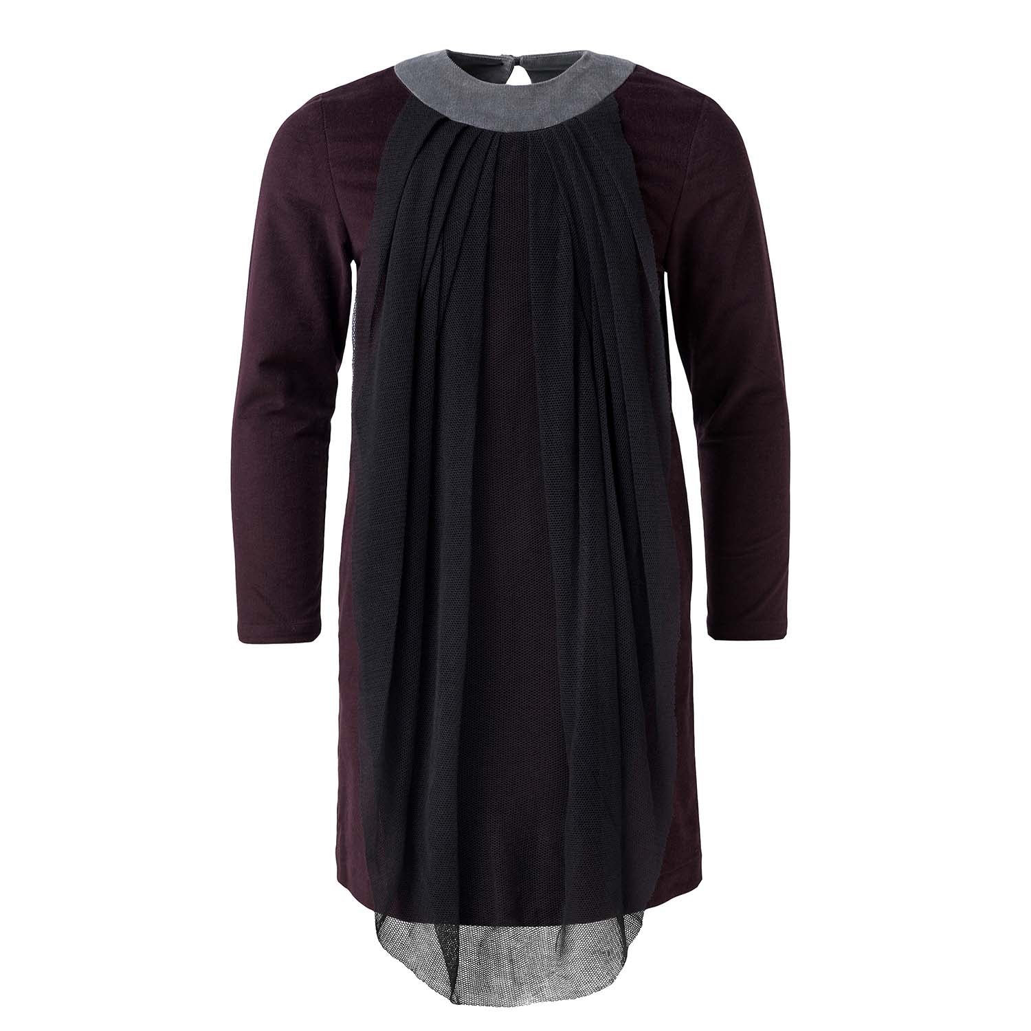 Purple Dress with Draping