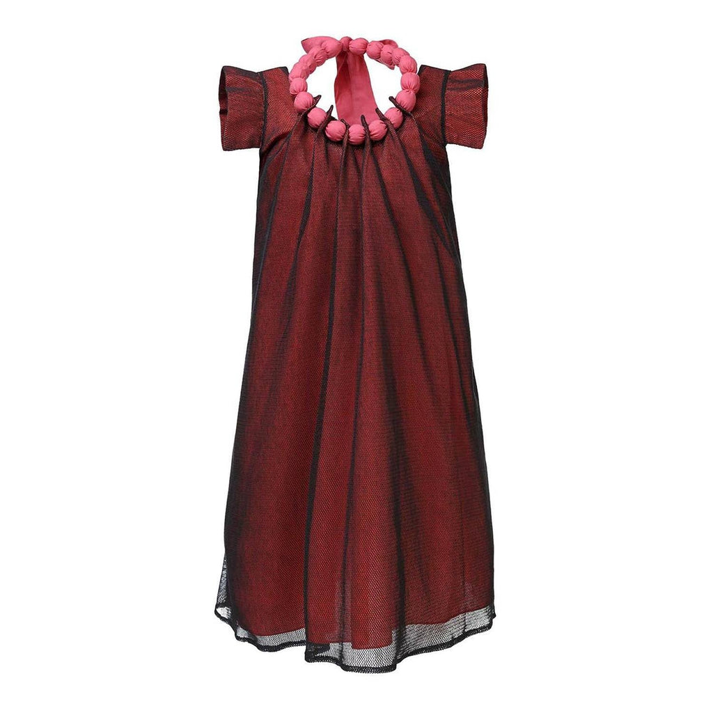Organic Cotton Girls Tulle Dress in Red