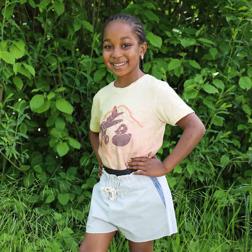 Artisanal T-Shirt Naturally Dyed with Organic Red Onion