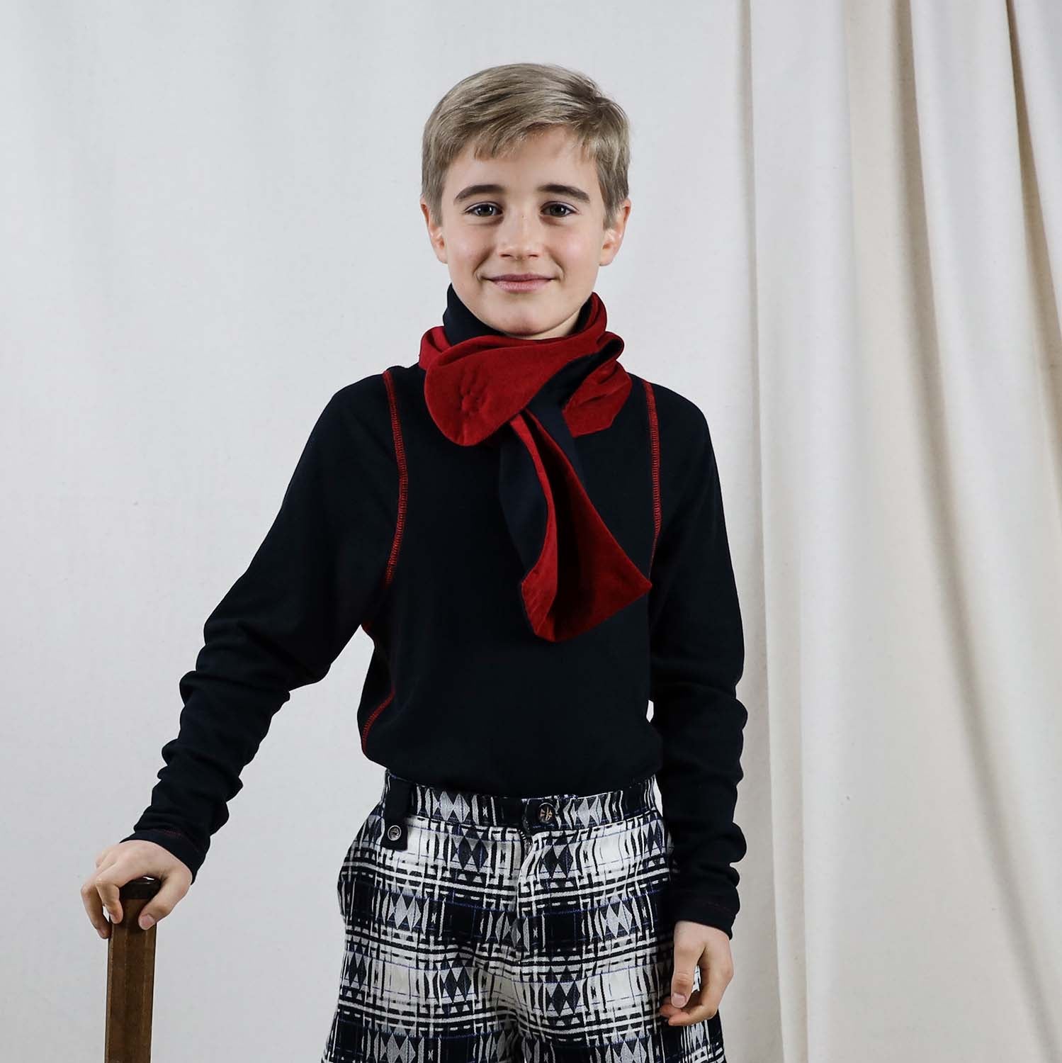 Red Corduroy Scarf