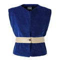 Royal Blue Velvet Vest