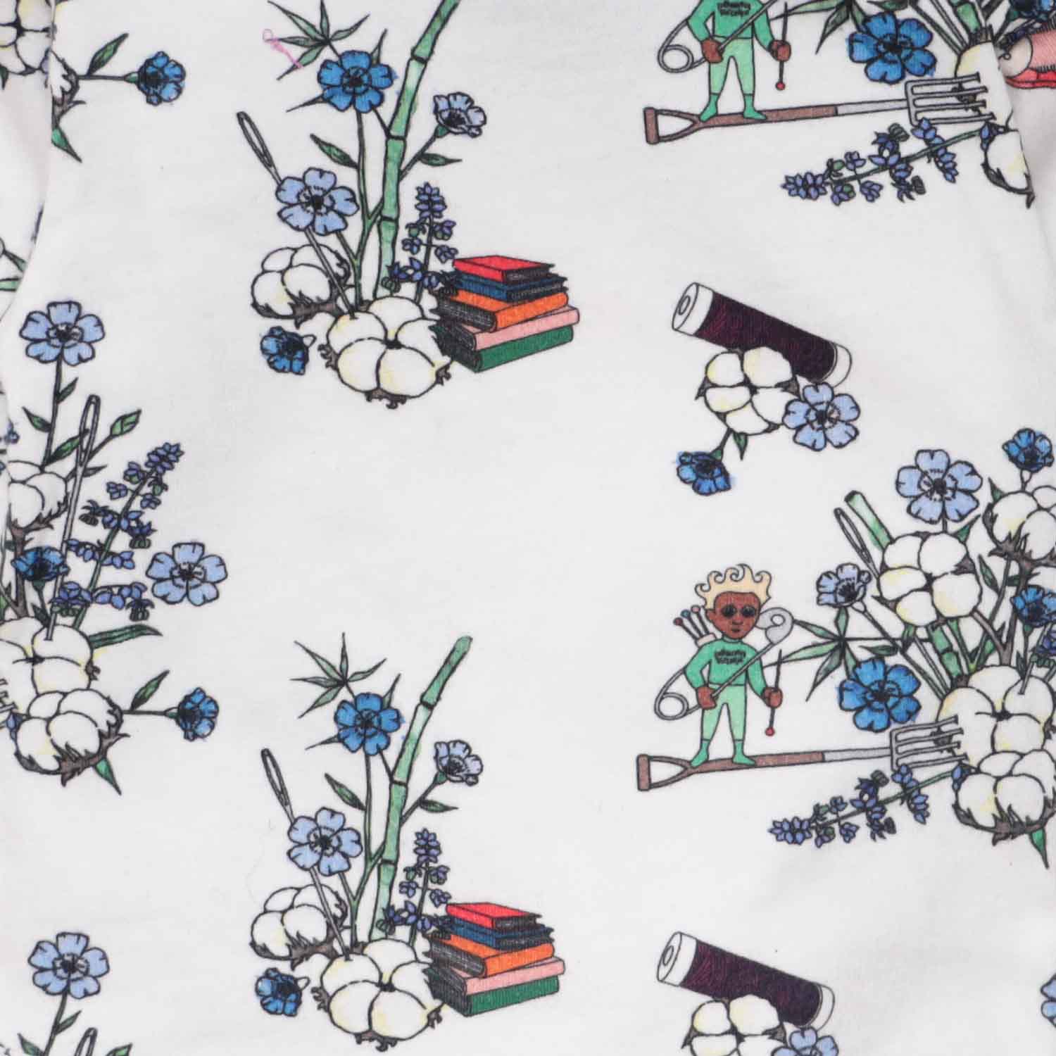 White Floral T-shirt for Kids