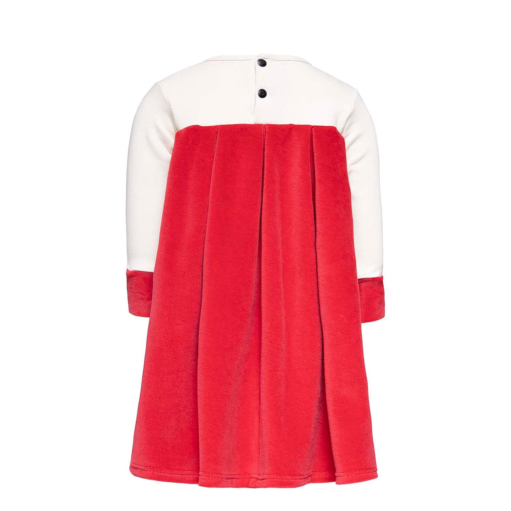 Baby Dress in White and Red