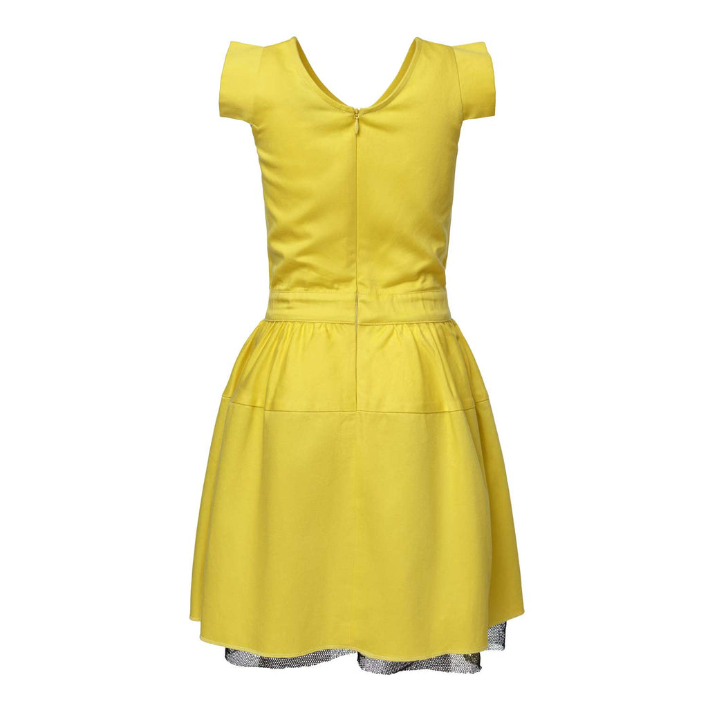 Yellow Embroidered Dress for Girls