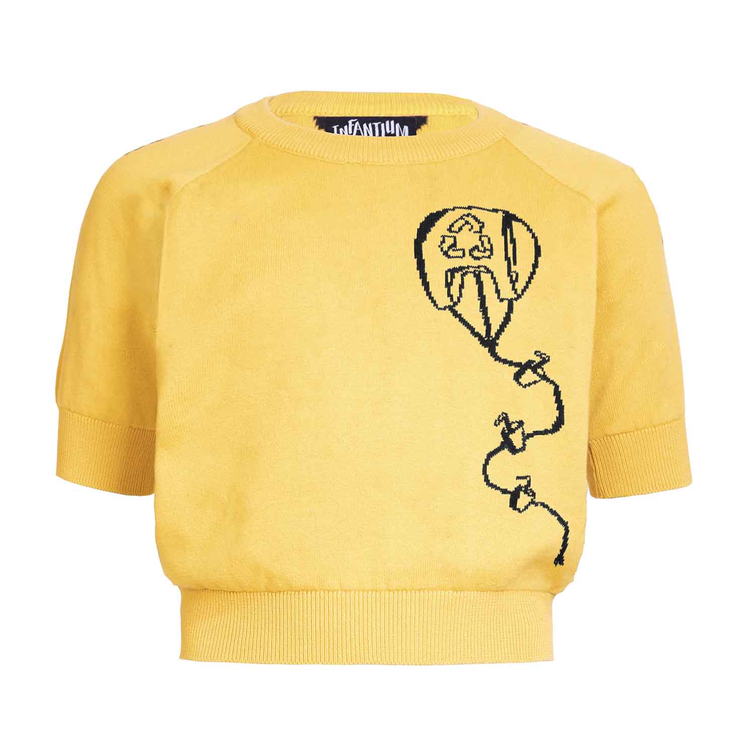 Yellow Knit Top with Kite for Kids