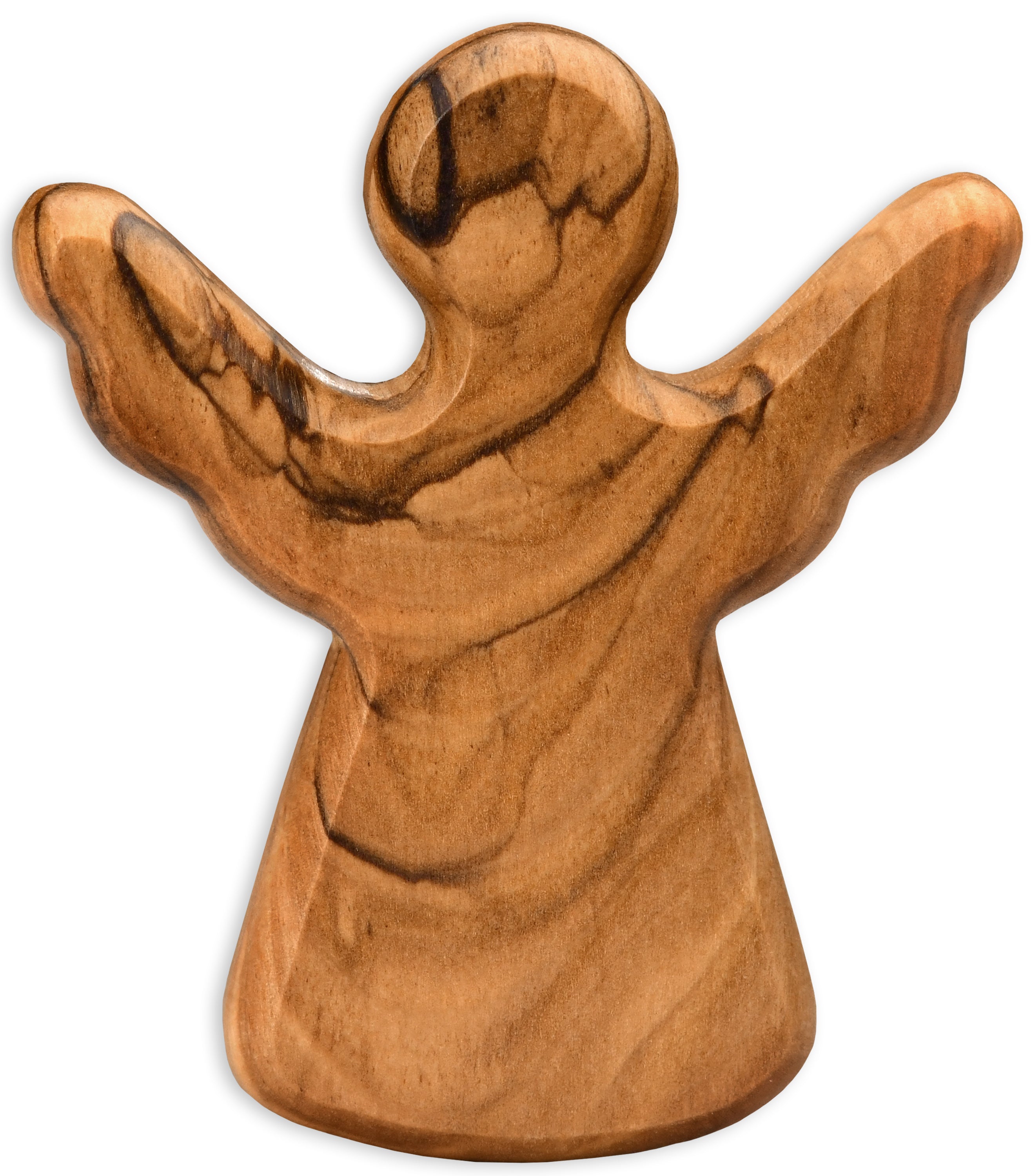 Guardian angel as a tactile object made of olive wood
