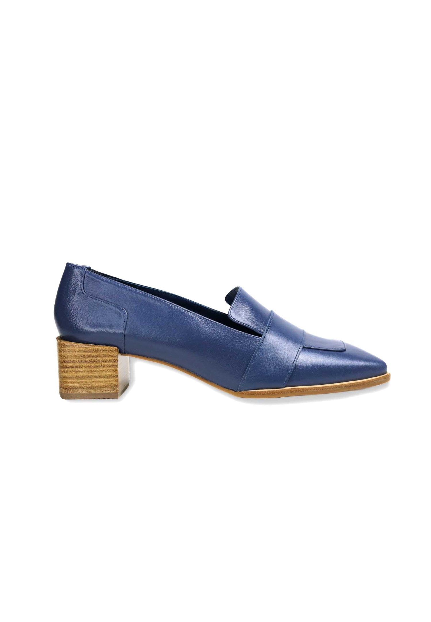 Brown Calf Leather Loafers Louro – Women’s 4cm Block Heel