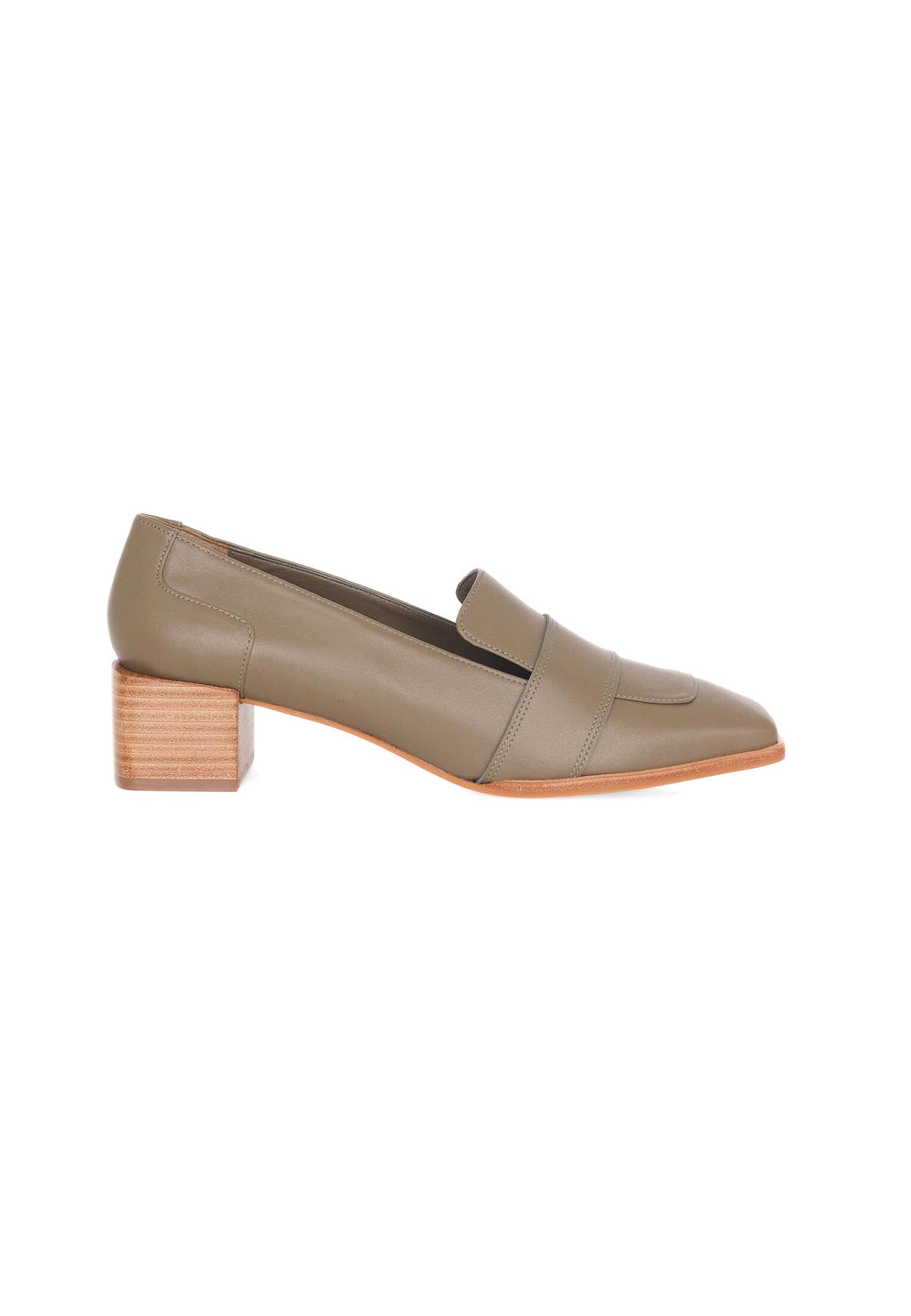 Brown Calf Leather Loafers Louro – Women’s 4cm Block Heel