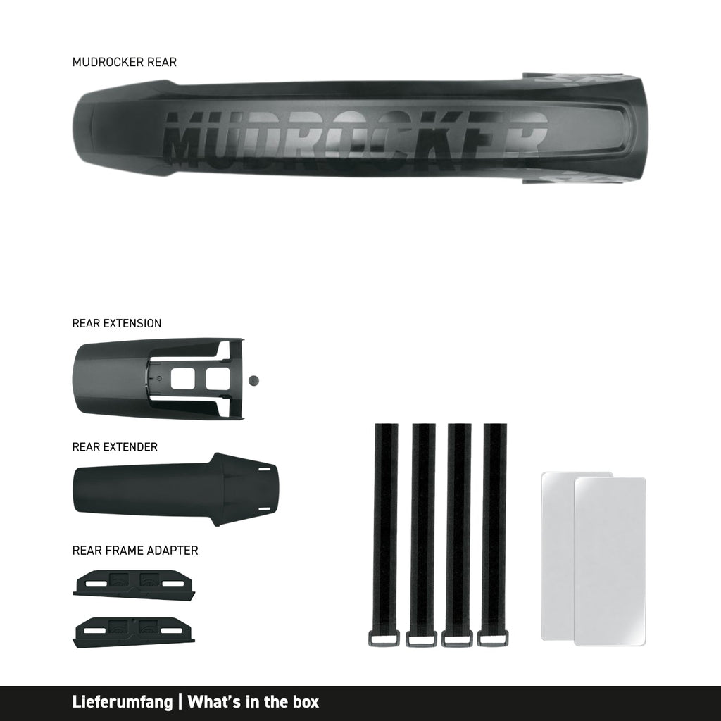 MUDROCKER REAR Hinterrad Schutzblech für Mountainbike