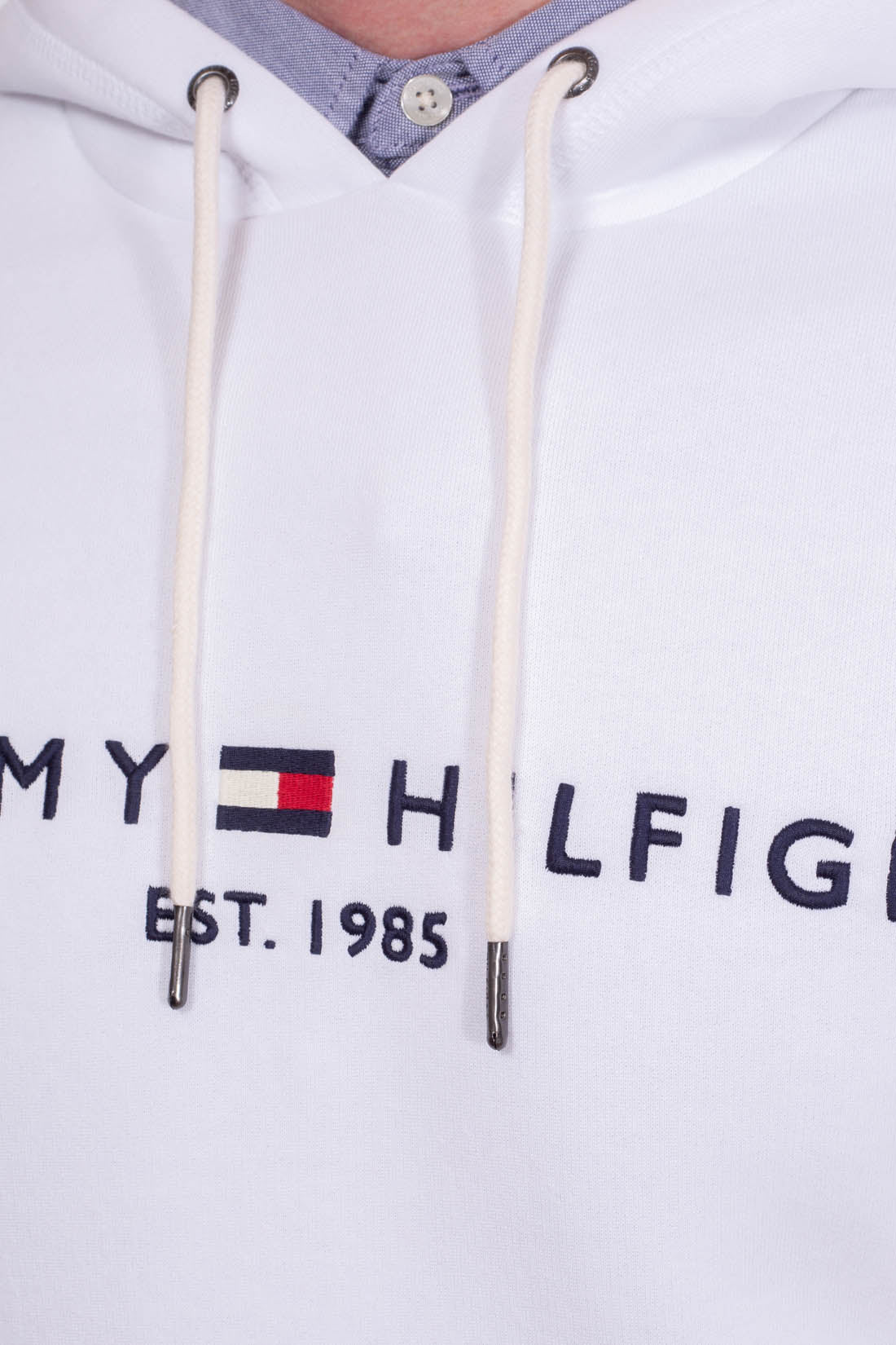 TOMMY HILFIGER - Felpa logo uomo con cappuccio-8