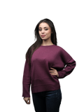 Maglia Donna Over Girocollo Lana Merino Extrafine