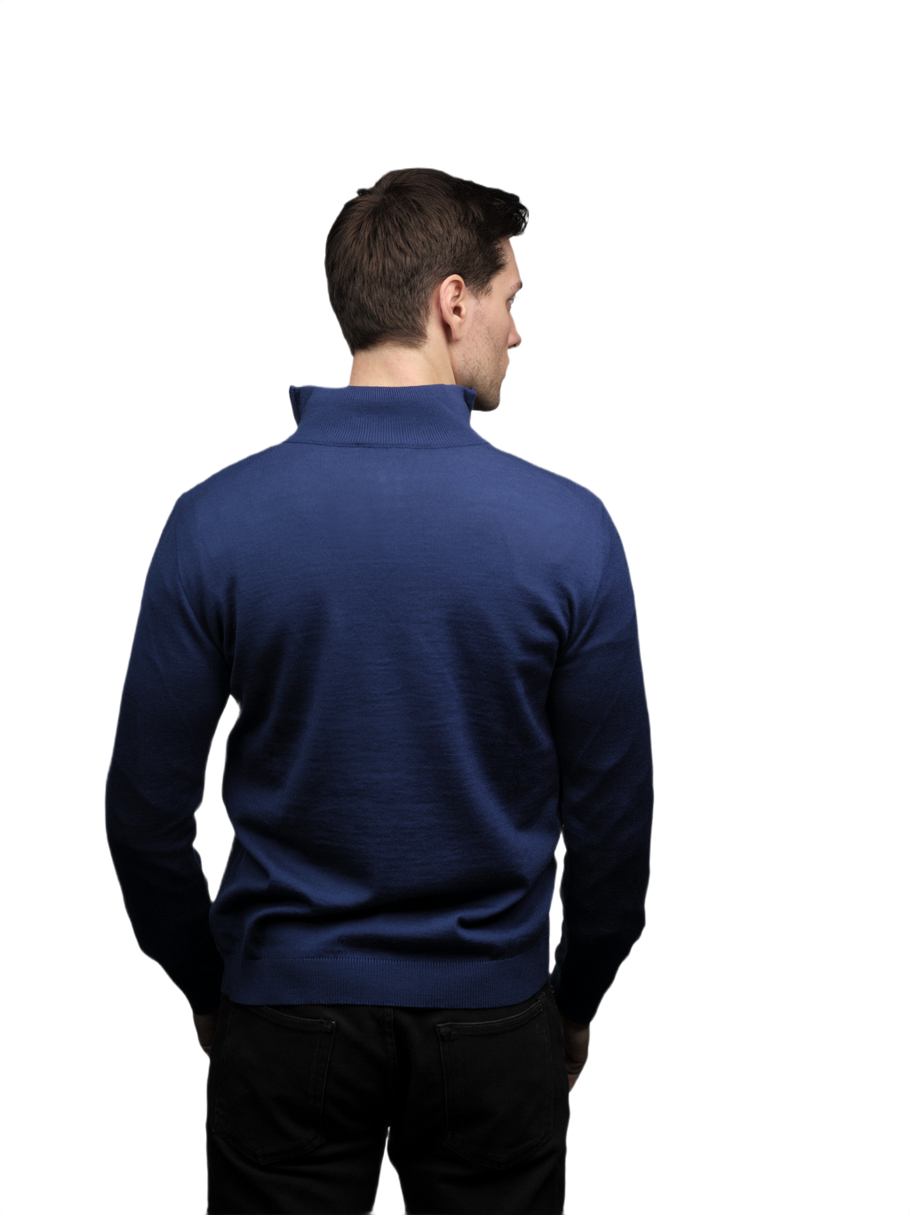 Maglia Uomo Mezza Zip in Lana Merino