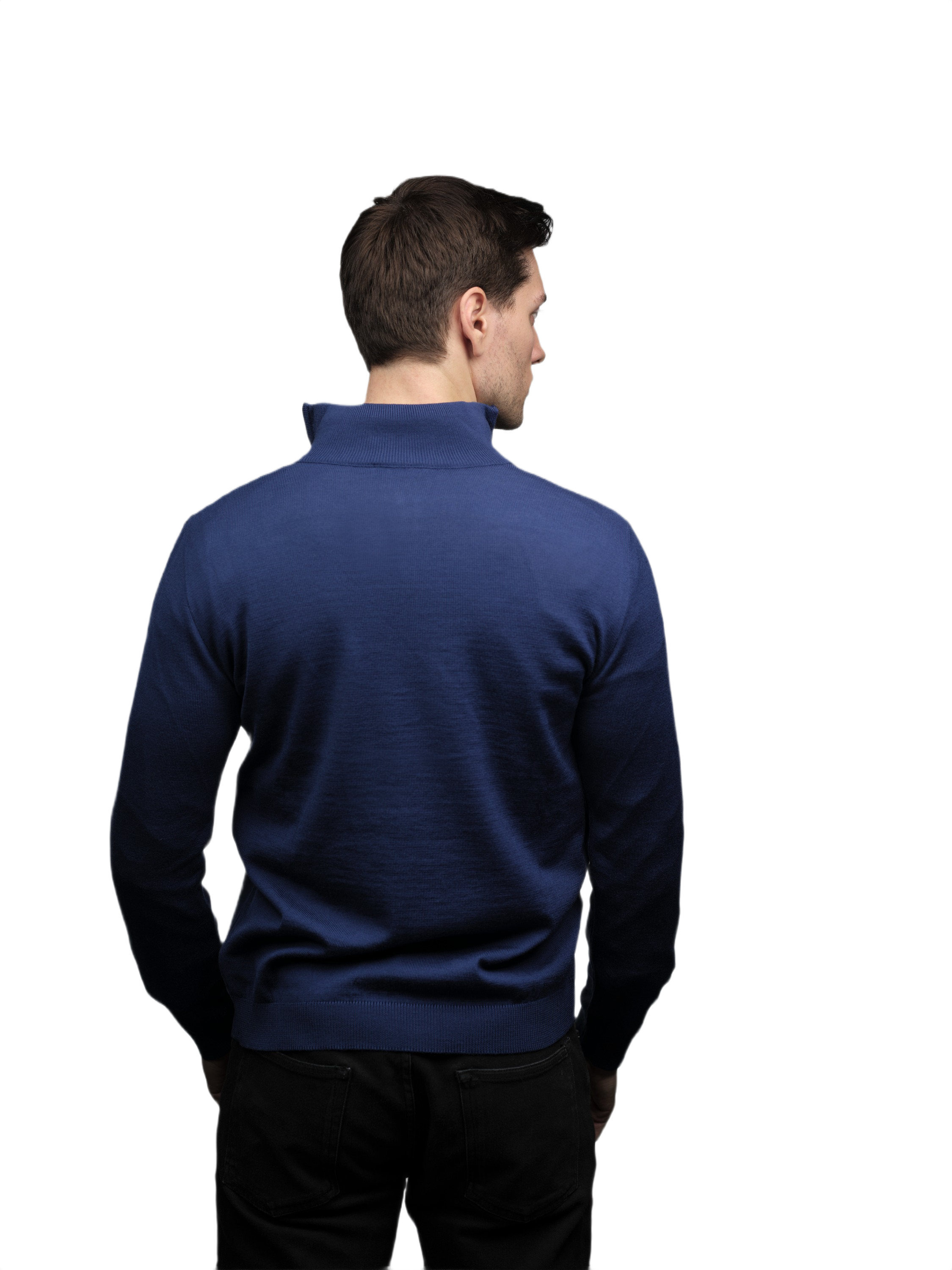 Maglia Uomo Mezza Zip in Lana Merino