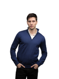 Maglia Uomo Mezza Zip in Lana Merino