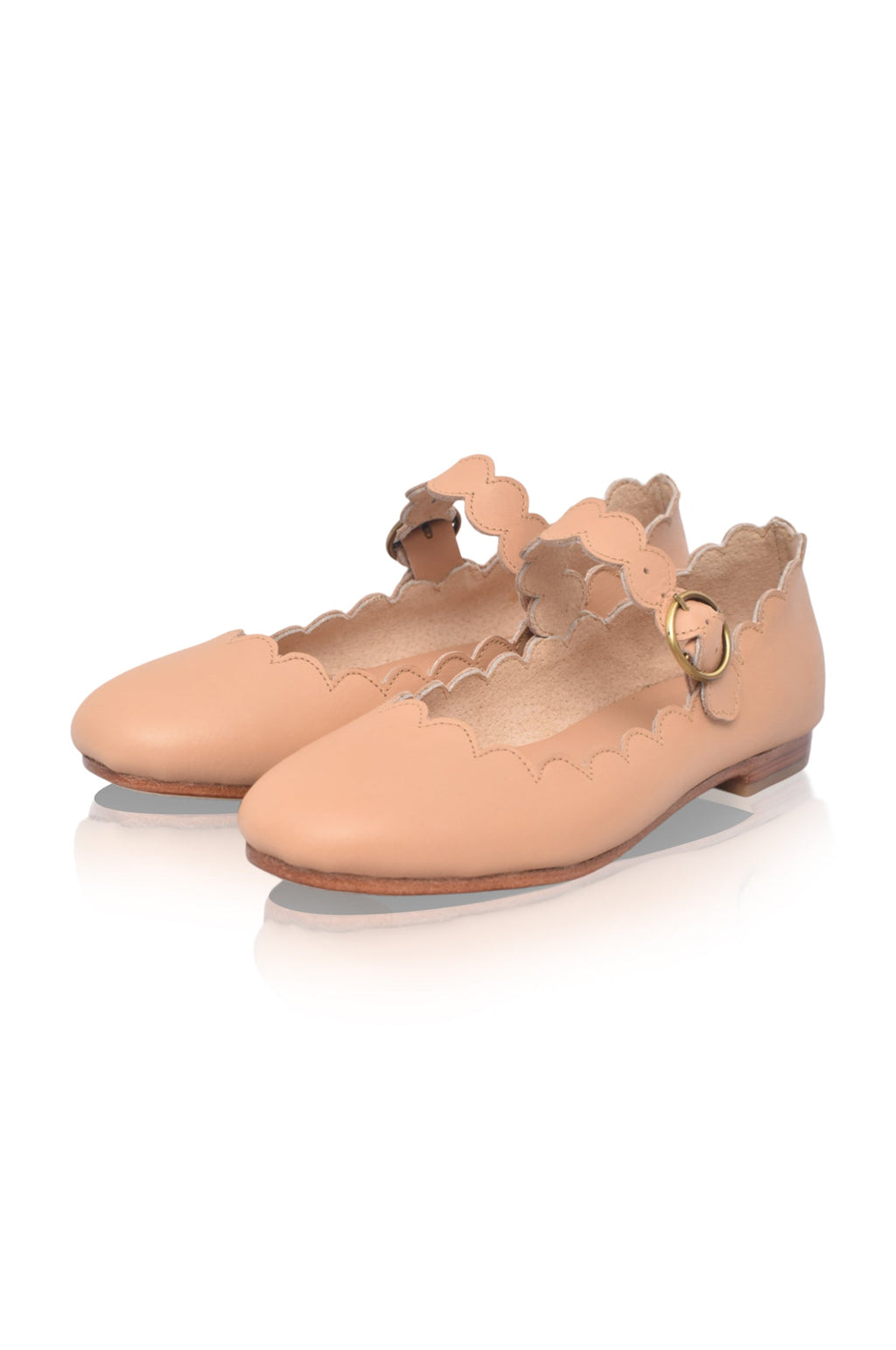 Mia Rosa Scalloped Mary Jane Flats