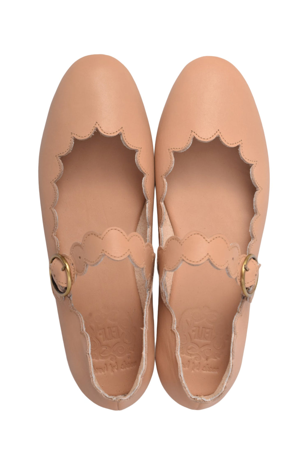 Mia Rosa Scalloped Mary Jane Flats