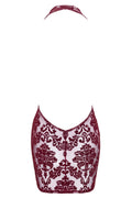 F385 Kink Royal cascade mini dress red - 3XL