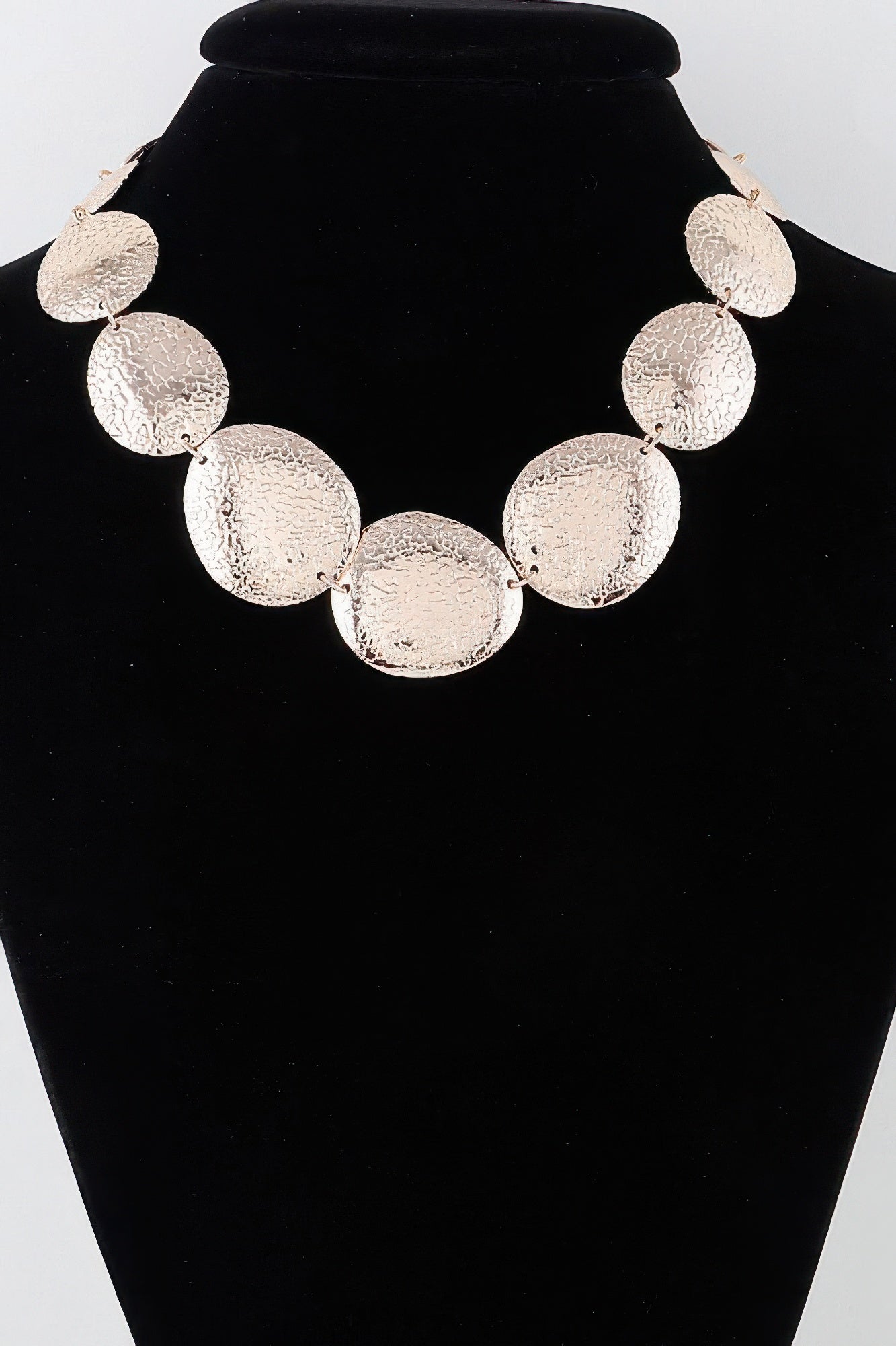 NOLITA Multi Hammered Disk Necklace: NYFW BYMANYC ® New York