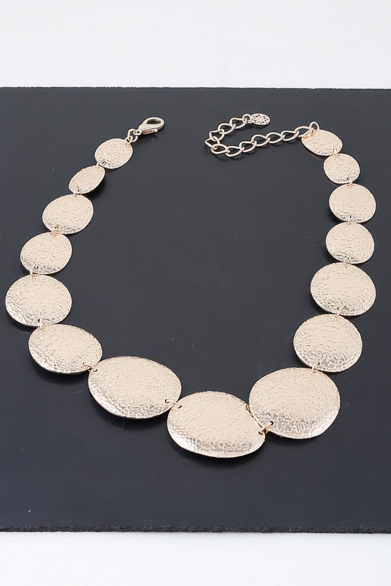 NOLITA Multi Hammered Disk Necklace: NYFW BYMANYC ® New York