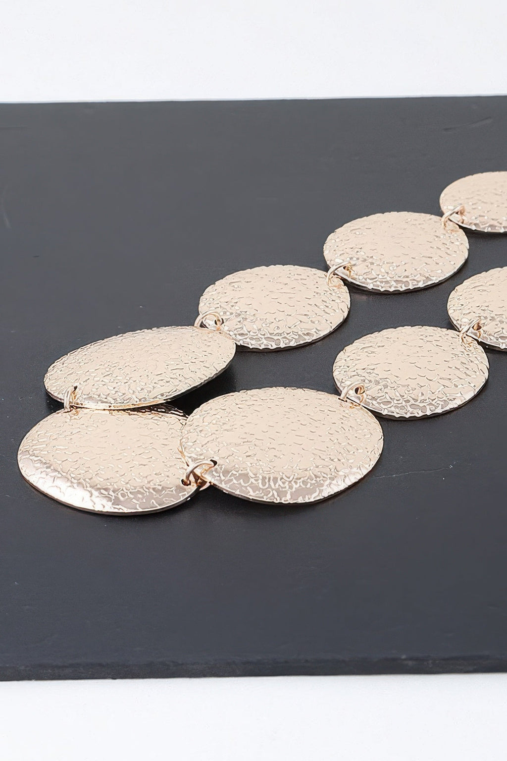 NOLITA Multi Hammered Disk Necklace: NYFW BYMANYC ® New York