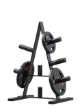 Heavy-Duty Household Barbell Plate Rack - Black Olympic Weight Storage