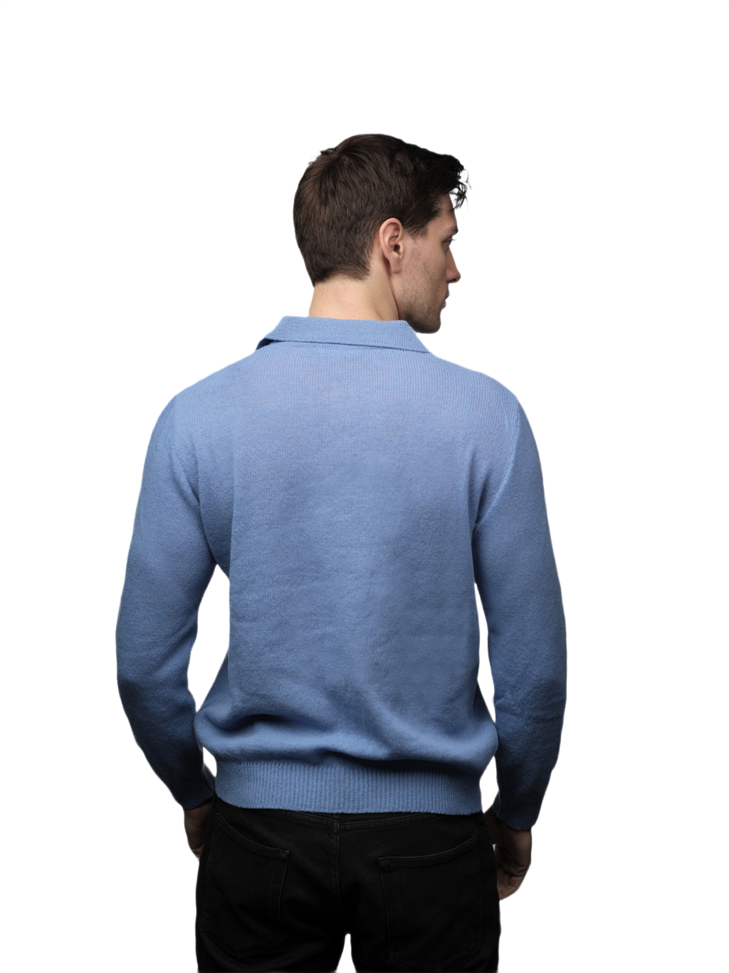 Polo Uomo Manica Lunga Lana Merino Filiera Corta
