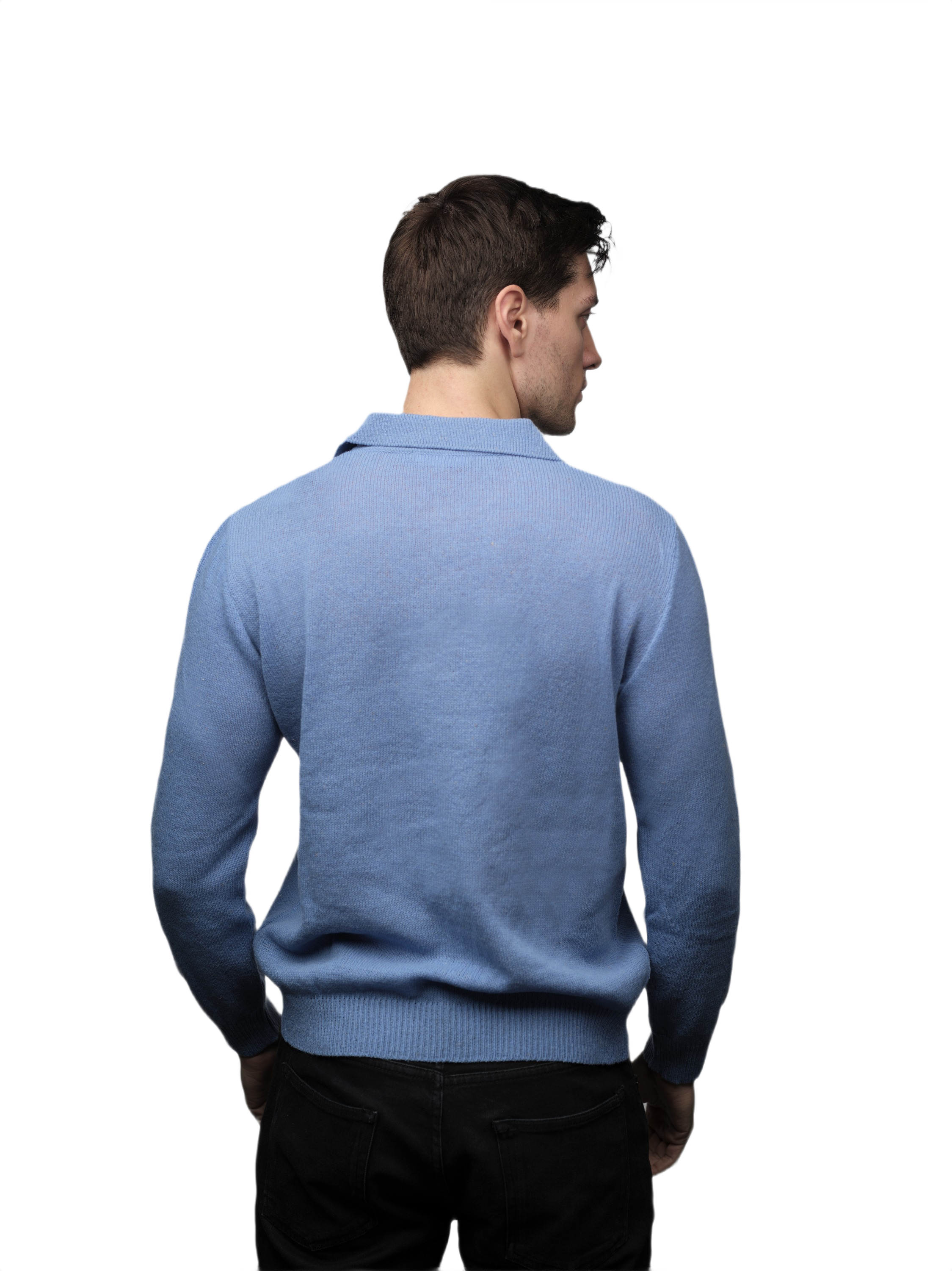 Polo Uomo Manica Lunga Lana Merino Filiera Corta