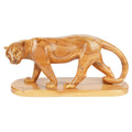 Hand-carved puma made of olive wood (large) – Exclusive wooden sculpture from Bethlehem (14x30 cm)