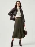 Retro PU Leather Jacket For Women, Brooklyn Heights, BYMANYC New York.