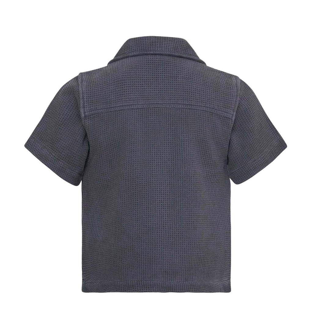 Grey Boys and Girls Button Up Shirt