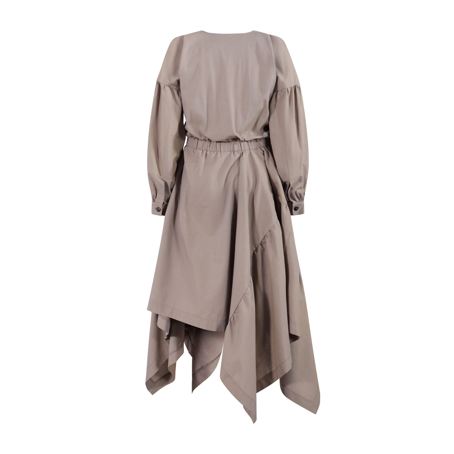 The Drama Dress — Brown Chambray