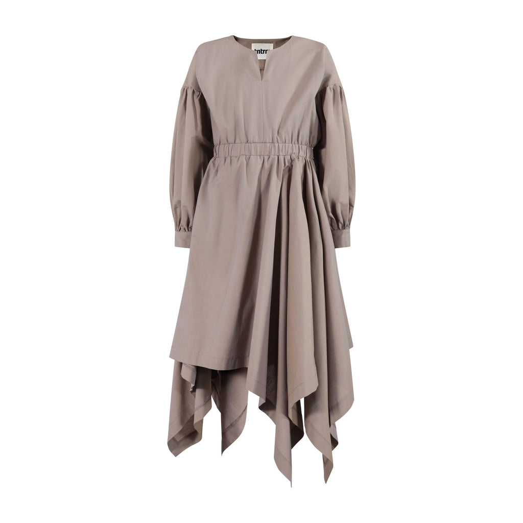 The Drama Dress — Brown Chambray