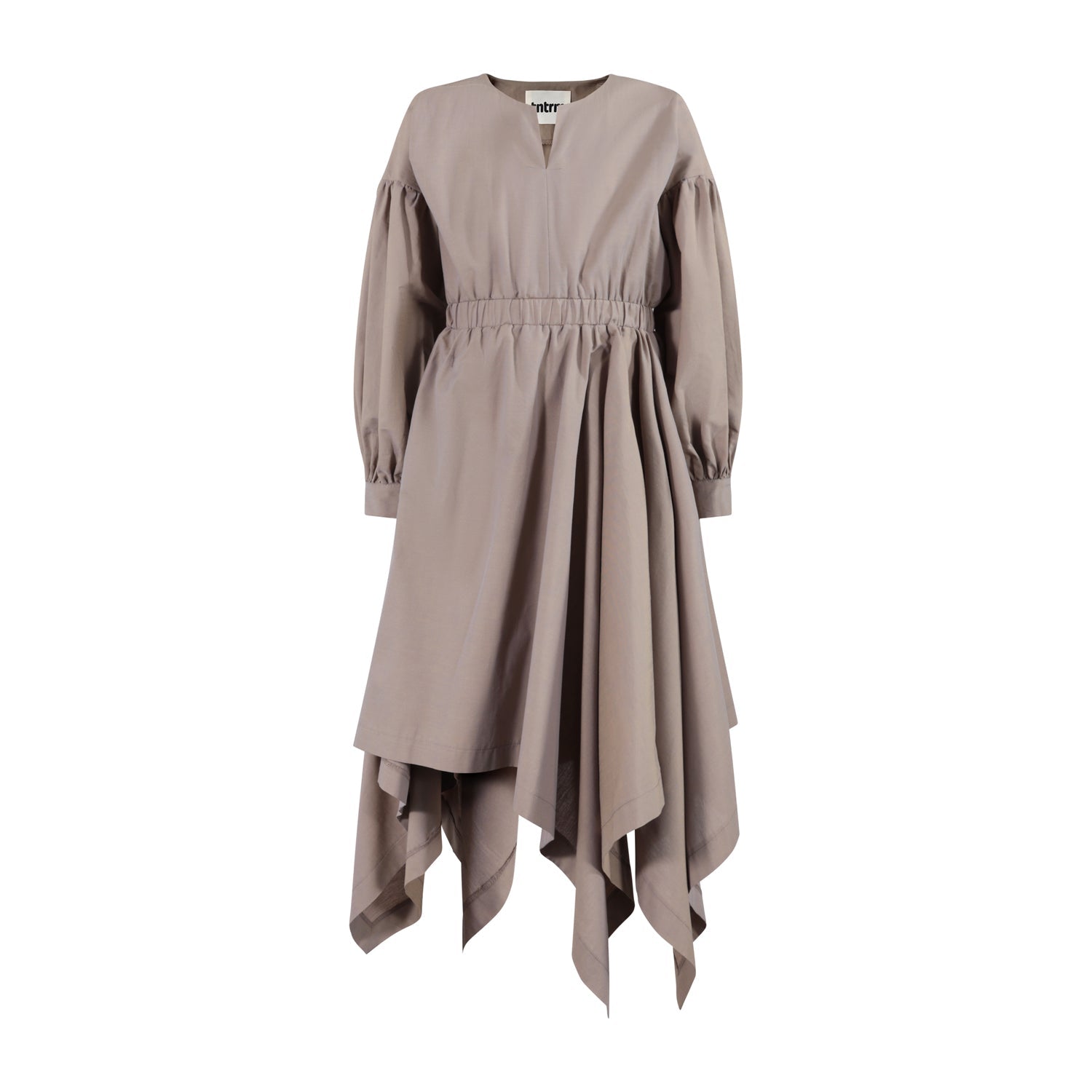 The Drama Dress — Brown Chambray