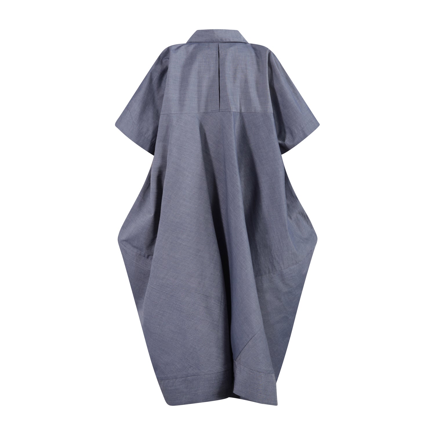 The Square Shirt-Dress — Navy Chambray