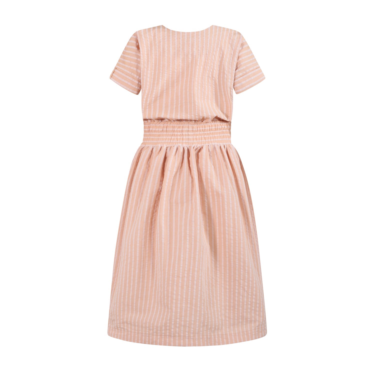 The Summer Dress — Orange Hazelnut Seersucker