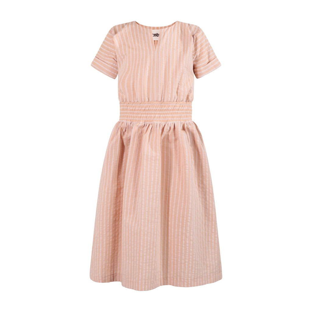 The Summer Dress — Orange Hazelnut Seersucker
