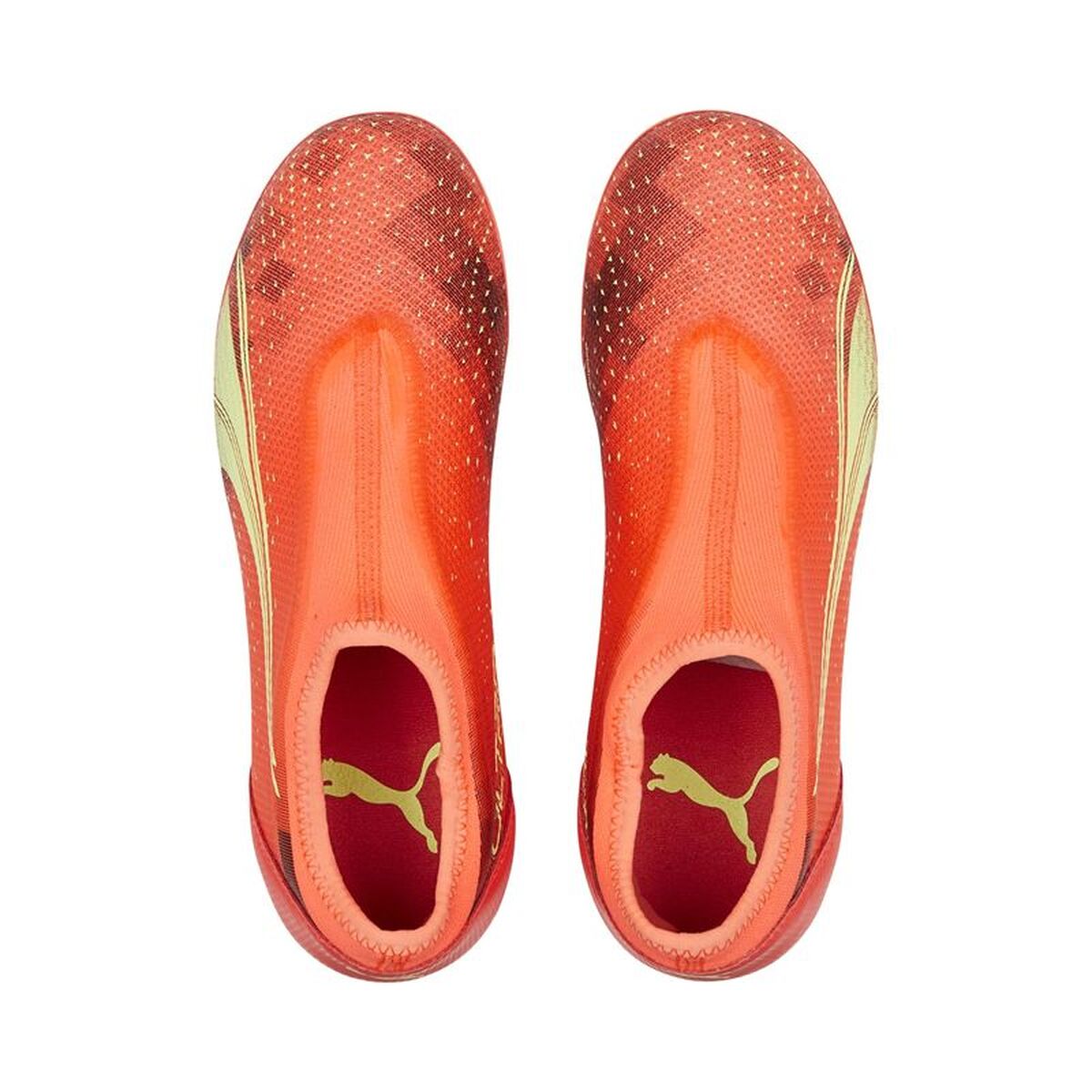 Childrens Football Boots Puma Ultra Match LL MG Orange