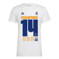Men’s Short Sleeve T-Shirt Real Madrid C.F. Champions 2022 White
