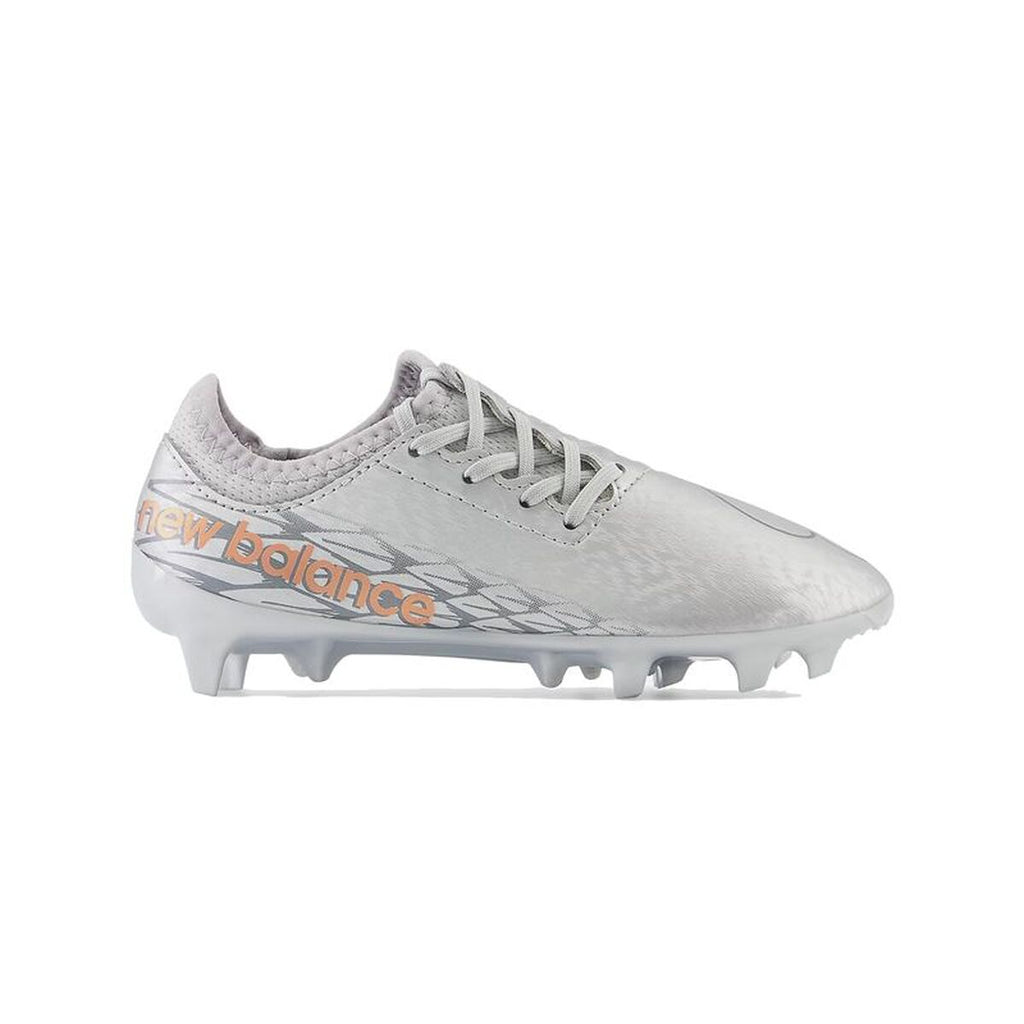 Childrens Football Boots New Balance Furon v7 Dispatch FG Grey