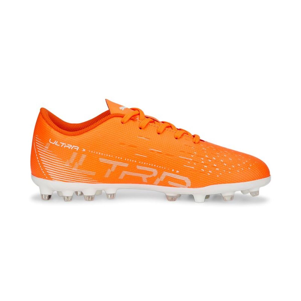 Childrens Football Boots Puma Ultra Play Mg Orange