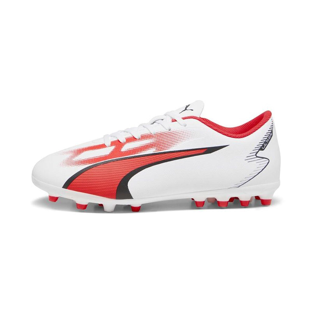 Childrens Football Boots Puma Ultra Play Mg White
